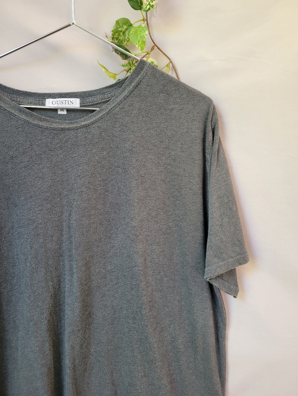 Gustin Crew Neck Short Sleeve Tee Shirt Gray M - Picture 6 of 12